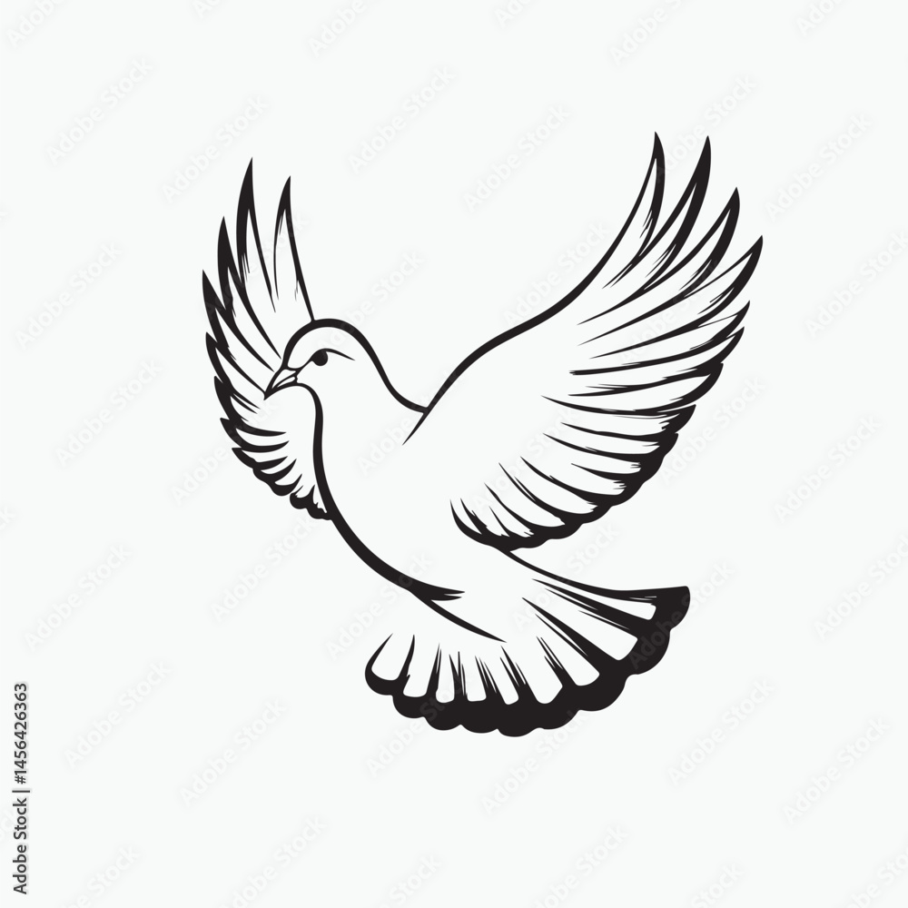 Fototapeta premium dove of peace vector