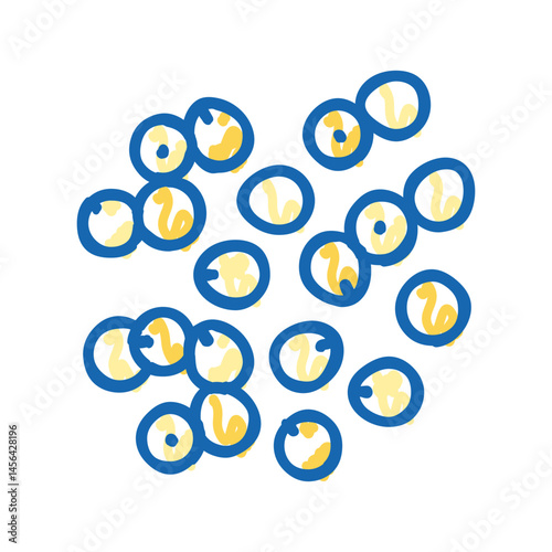 millet grain food icon doodle illustration