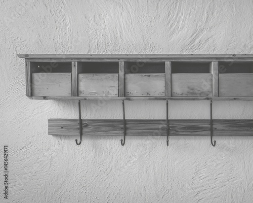 Diy entry organizer mail slots and hooks made from salvaged wood for rustic hallway utility photo