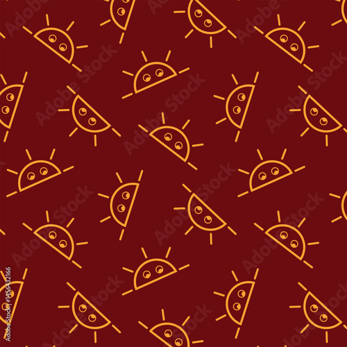 Sun Cute Pattern Vector Illustration