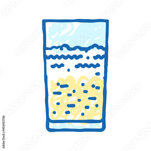 milk rotten food icon doodle illustration