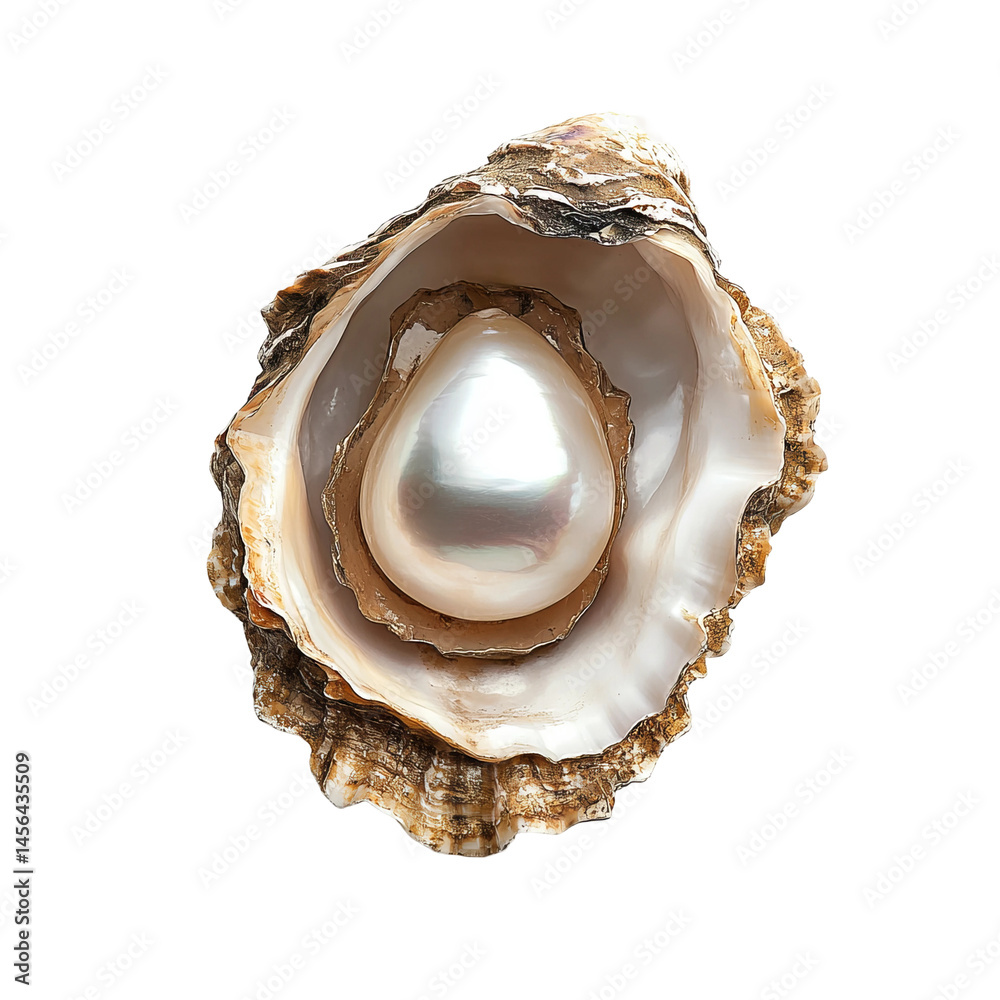 A lustrous pearl nestled inside an oyster shell, a symbol of purity and treasure A lustrous pearl nestled inside an oyster shell, a symbol of purity and treasure