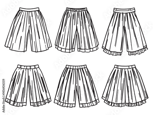 Tulle Pants line art icon elegant and modern fashion