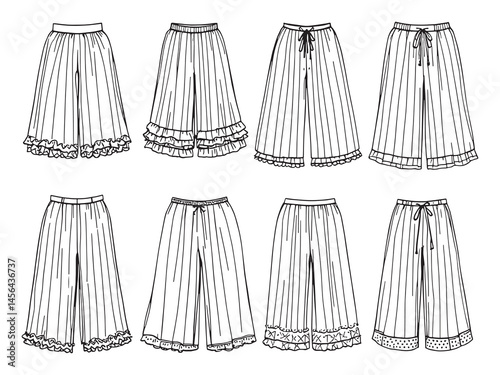 Tulle Pants line art icon perfect style for designers