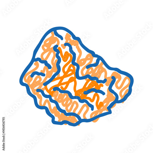 nugget fried chicken icon doodle illustration