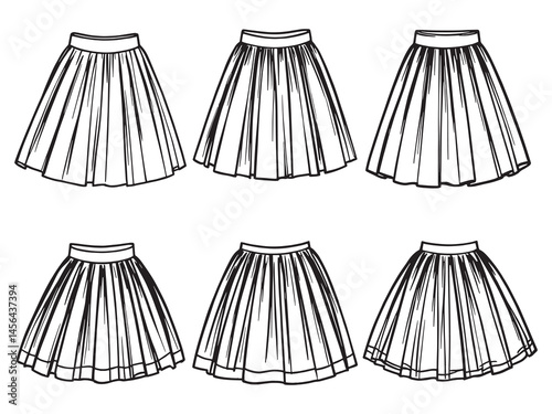 Tulle Skirt art icon elegant line drawing inspiration