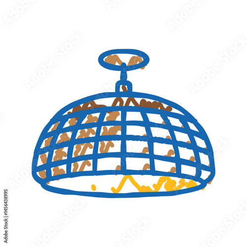 room lamp ceiling icon doodle illustration