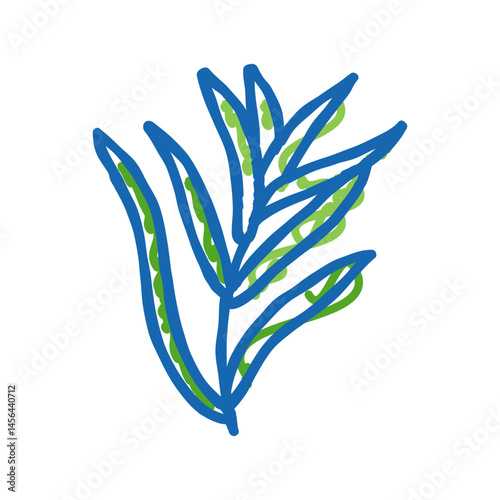 tarragon salad food icon doodle illustration