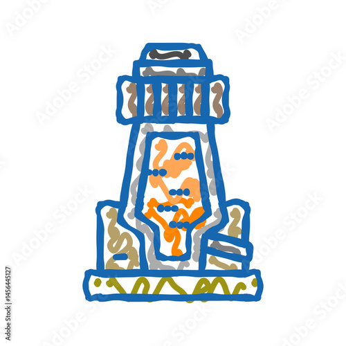 oxide ore processing copper icon doodle illustration
