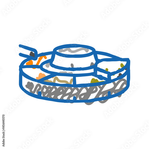 copper smelter cast anodes icon doodle illustration