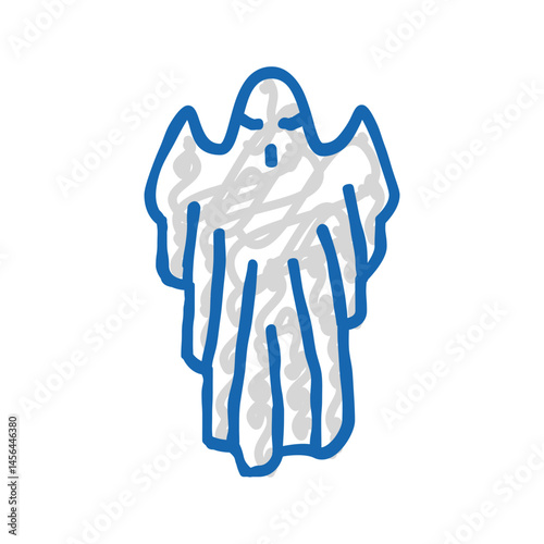 scary ghost icon doodle illustration