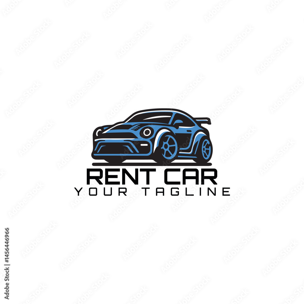 Obraz premium Rental car rental agency logo