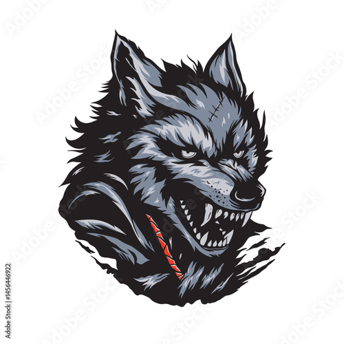 Wolf Angry Vector Illustration