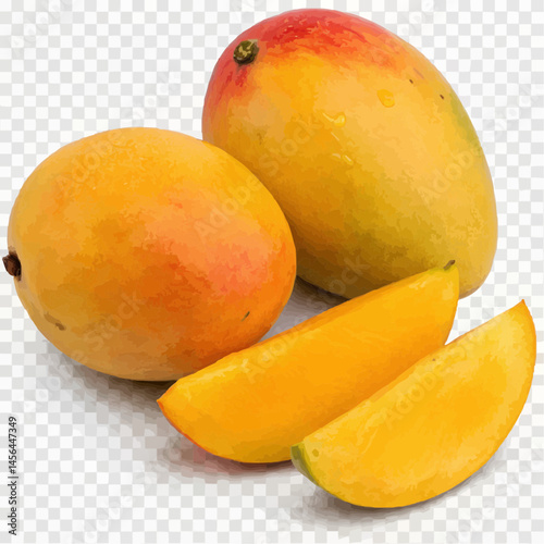 mango on white background