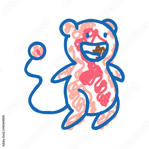 cute monster funny icon doodle illustration