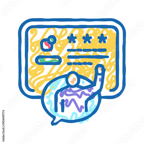 customer review testimonial icon doodle illustration