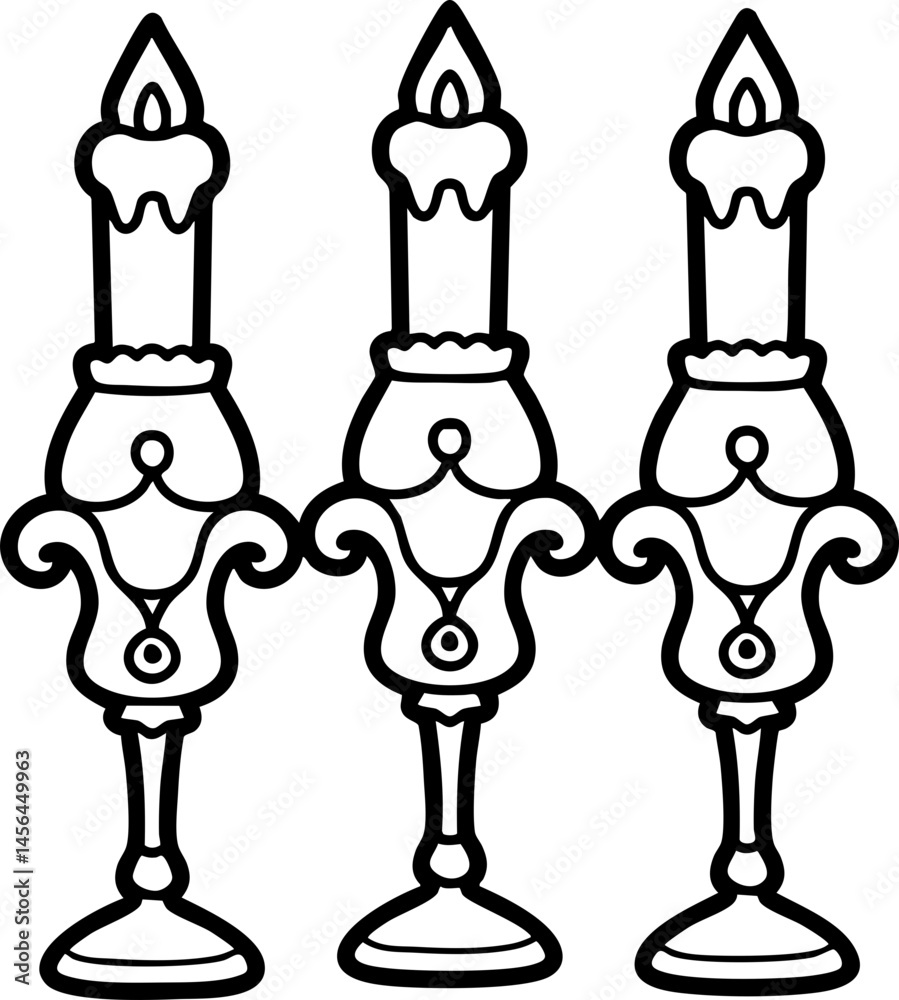 Fototapeta premium candle doodle