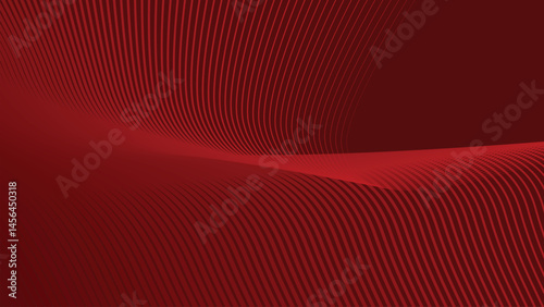 Red stripes wavy line abstract background for backdrop