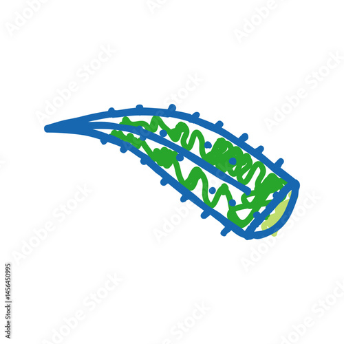 healthy aloe vera icon doodle illustration