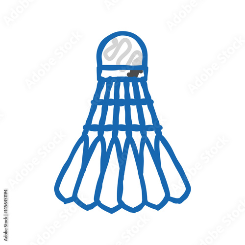 shuttlecock game icon doodle illustration