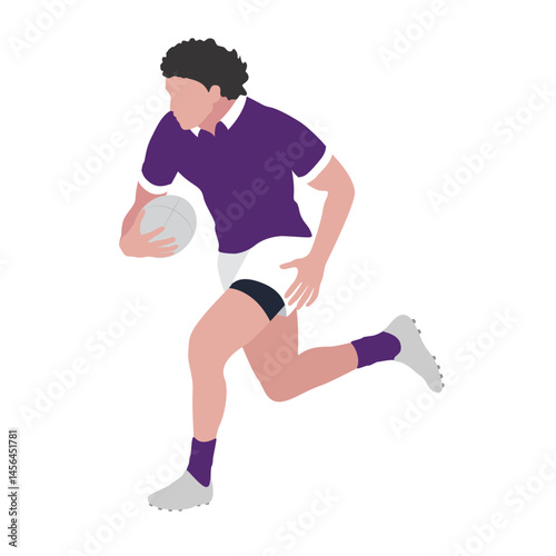 rugby player run with ball