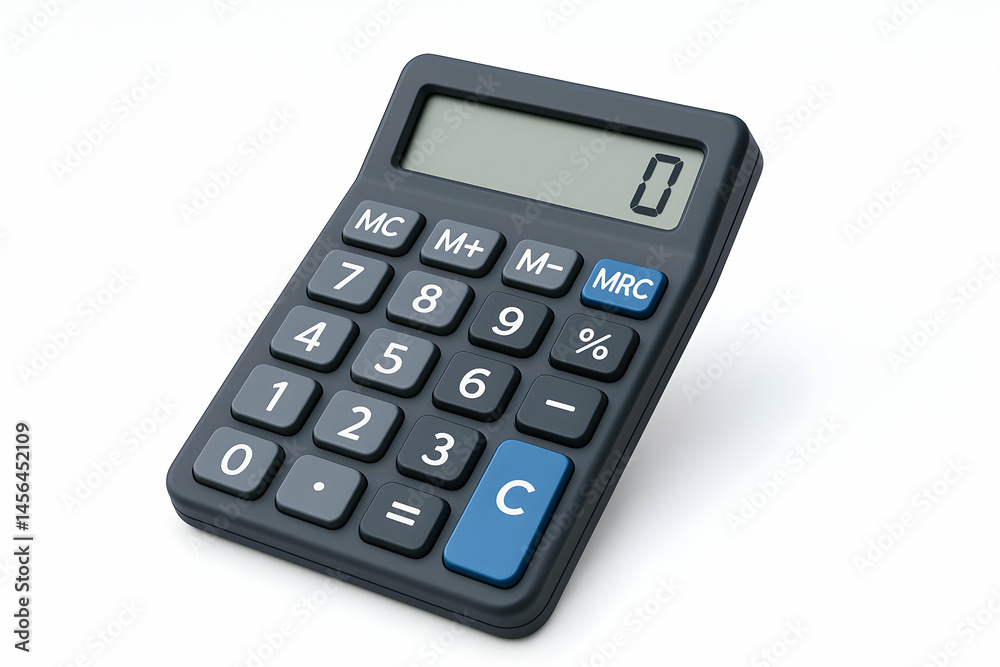 Basic calculator on a white background. Basic calculator on a white background.