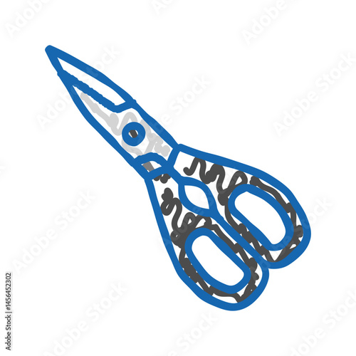 kitchen shears icon doodle illustration