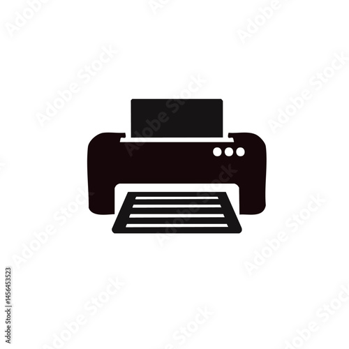 modern printer ink isolated on white background black silhouette vector graphic design
