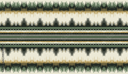 Ikat seamless pattern, geometric design, motif ethnic handmade, Ikat ethnic tribal, boho colors seamless wallpaper. Ethnic Ikat abstract background art.Illustration for greeting cards, printing