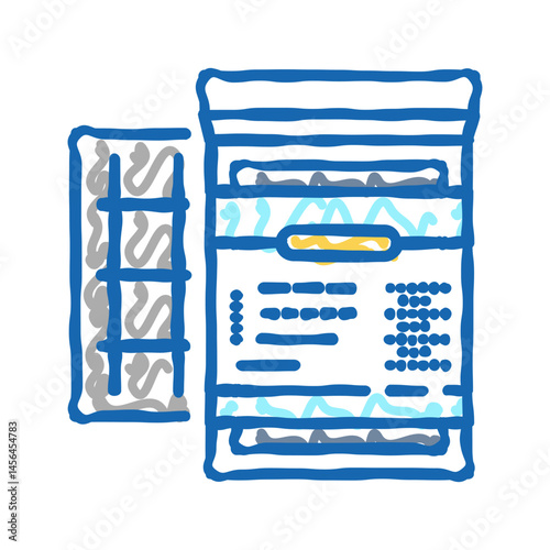 emergency blanket first aid icon doodle illustration