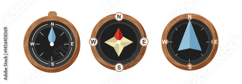 Set Various vintage marine compasses 