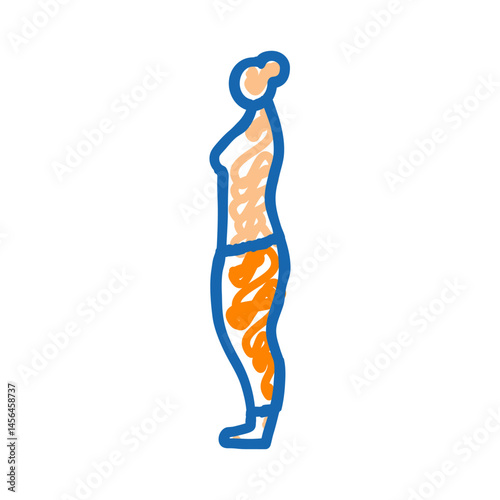 lower body fat legs body type icon doodle illustration