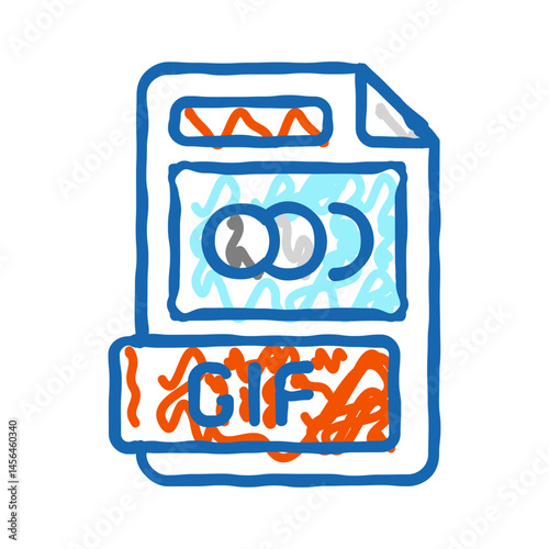 gif file format document icon doodle illustration