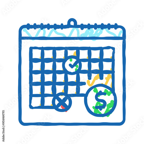 early repayment icon doodle illustration