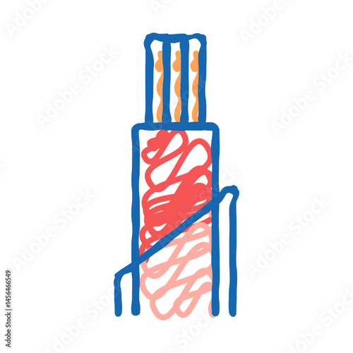 thhn thwn thermoplastic heat nylon wire icon doodle illustration