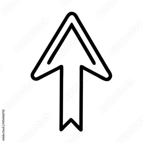 Arrow Up Icon with Minimalistic Design for Websites, Application Interfaces, User Guides, and Digital Communication Materials  
