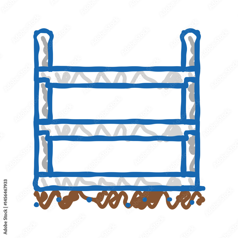 Fototapeta premium rcc beam building structure icon doodle illustration