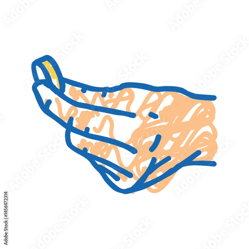 payment coin hand icon doodle illustration