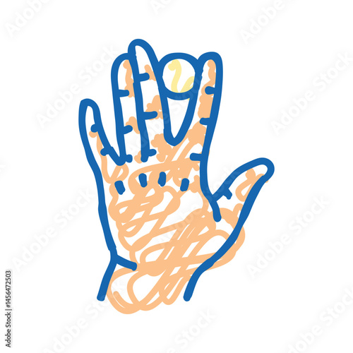 income coin hand icon doodle illustration