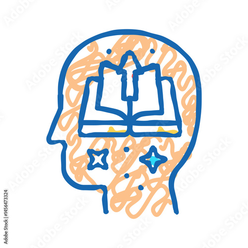 educate yourself business icon doodle illustration
