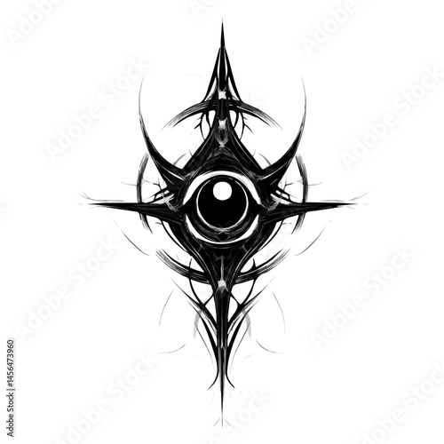 Karma symbol - black and white design for tattoos, logos and vectors - isolated on white