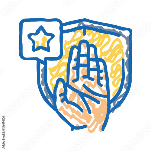 be honest and trustworthy icon doodle illustration