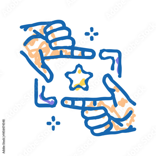 maintain focus icon doodle illustration