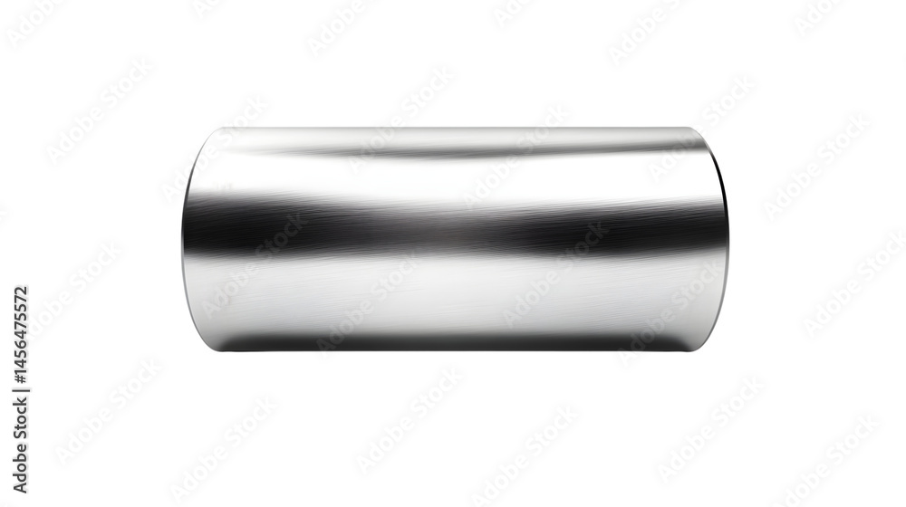 Shiny Metal Cylinder on White Background - Professional Isolated Object Photography Shiny Metal Cylinder on White Background - Professional Isolated Object Photography