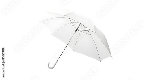 Stylish White Umbrella Mockup for Branding on White Background