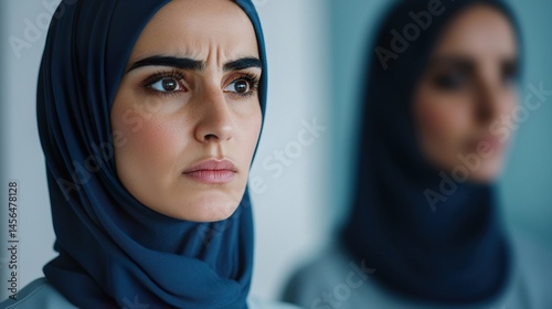 the scene focuses on an individual wearing a covering over their head
