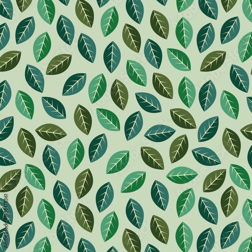 Scandinavian seamless doodle pattern with vintage leaves sketch. For wrapping paper. Ideal for wallpaper, surface textures, textiles.