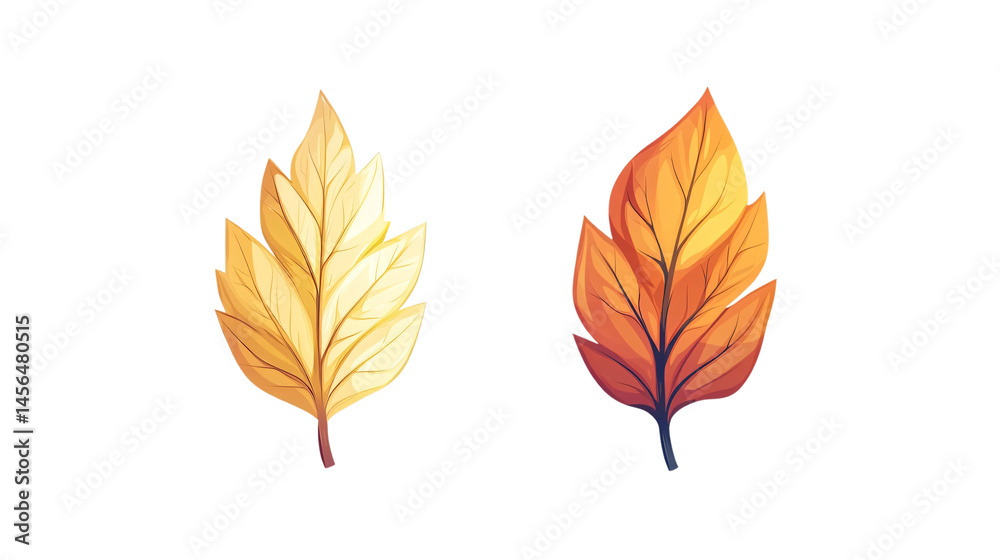 Fototapeta premium Professional leaf icon logo illustration on white background for design projects