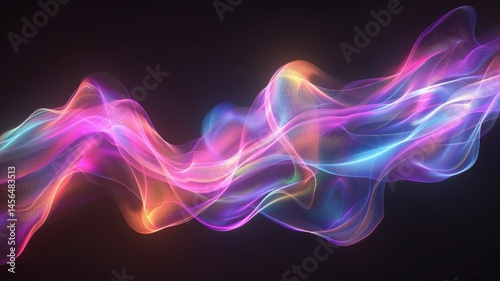Wonderful picture of colorful light sparkling particles scattered across space background, create abstract bokeh effect perfect for designs that aim to evoke a sense of energetic and fantasy. AIG53.