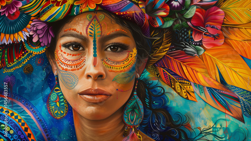 Latin American beauty in vibrant colors 